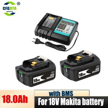 18V 18.0 Ah Bateria Recarregável 18000mah LiIon Substituição da Bateria da Ferramenta de Poder de Bateria para MAKITA BL1860 BL1830+3A Carregador