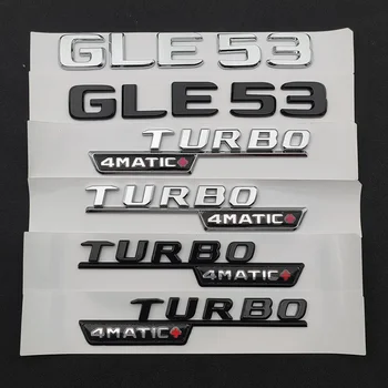 3D ABS Traseira do Carro do Tronco Emblema Adesivo Fender Lado Emblema GLE 53 Turbo 4matic Logotipo Para a Mercedes GLE53 AMG W167 W166 Acessórios