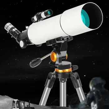 80500 Profissional HD de Refração Telescópio Astronómico de 80mm Red Dot Finder Zoom Telescopio Para o Espaço Lua de Avião Telescópio