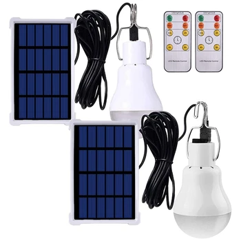 A energia Solar, Lâmpadas de LED luz Solar Recarregável Interior/Exterior Para o Acampamento de Emergência de Falha de Energia Com Controle Remoto