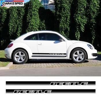 A Porta Do Carro Do Lado Saia De Etiqueta Para A Volkswagen Beetle Sport Listras Auto De Corpo De Decoração De Decalques De Vinil Exterior Acessórios