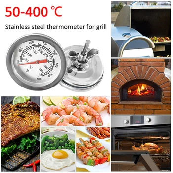 Aço inoxidável, BBQ Fumante Grill Medidor de Temperatura de Churrasco Termômetro de Cozinha Sonda Alimentar Grill do Forno de Casa, Acessórios de Cozinha