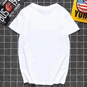 B1152 de Verão, Homem de Camiseta Branca T-Shirts Hipster T-shirts Harajuku Branco Confortável e Casual T-Shirt Tops Roupas de Homens de Curto