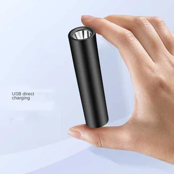 Built-in Bateria de Carregamento USB Portable Pequena Lanterna ao ar livre Multi-função de Dom Mini Luz de Lanterna LED Brilhante