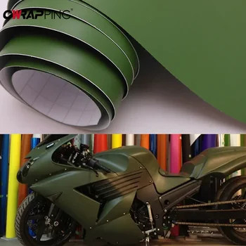 Carro Fosco Verde do Exército Filme de PVC à prova de água Universal Decoração Adesivos para Auto Moto estilos de Corpo Envoltório Filmes DIY Decoração