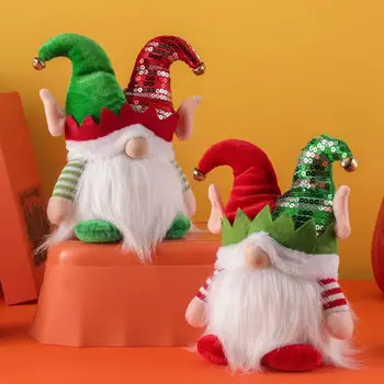 De alta qualidade do Gnome Figuras de Led sem Rosto de Boneca de Natal Gnome Ornamento Festivas, Decoração de Casa com Rudolph Boneca para Um