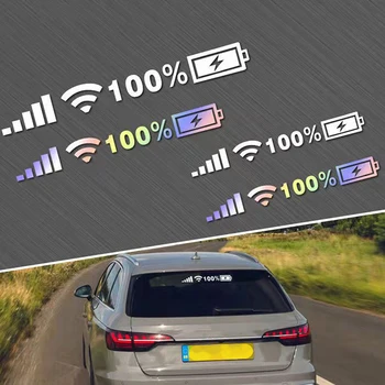 Decoração personalizada para-brisa Adesivo Decalque do Sinal wi-FI de Energia Celular Logotipo Modificação Adesivo de Carro Acessórios para automóveis