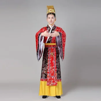 Dinastia Tang Antigo Traje Dinastia Qin Han Imperador Wu Ancient Dragon Robe Han Príncipe Desempenho Traje De Outono