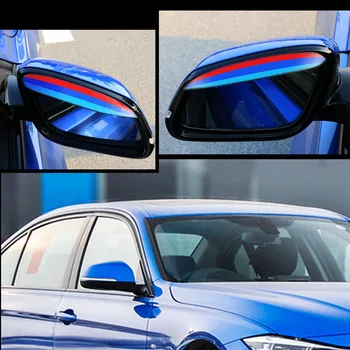 Espelho Retrovisor de carro Adesivo Para BMW 2Pcs de PVC Flexível Chuva Escudo Protetor de Auto Carro de Volta Espelhos Chuva Sombra à prova de chuva Sobrancelha Tampa