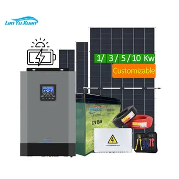 Fábrica de Energia solar Fotovoltaica do Sistema Com a Bateria de Lítio Portátil Sistema de Energia Solar Fora da Grade do Sistema Solar, 5KW