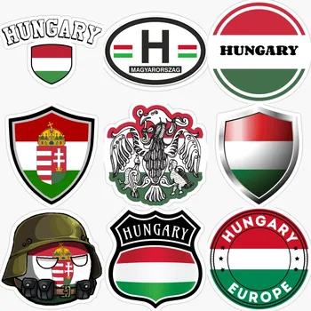 Hungria Bandeira Mapa Emblema Adesivos Carro Moto Caminhão Janela de Parede de Bicicleta Capacete Off-road Porta Tabela Barco PVC Decalque Assecorie