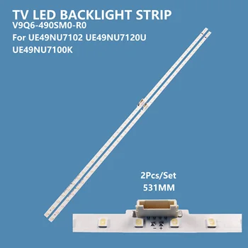 Luz de fundo Led TV V9Q6-490SM0-181122 Para UE49NU7102 UE49NU7120UUE49NU7100K Retroiluminação Led Strip Para TV