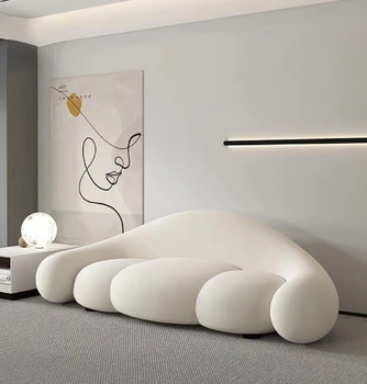 Luz de Luxo e Simplicidade Moderno Apartamento Pequeno Sofá da Sala Criativo Arco Salão de Beleza Urso Garra de Personalidade Sofá