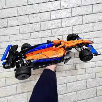 NOVO Técnico 42141 Carro de Corrida F1 Modelo de Carro Buiding Kit Bloco de Brinquedos para crianças, presente de Aniversário