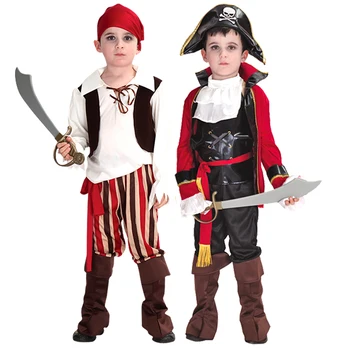 O Capitão Pirata Cosplay Fantasia De Meninos De Natal, Roupas Extravagantes Trajes De Halloween Crianças, Crianças