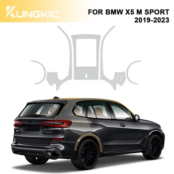 Original Anti-colisão fita de Protecção Para o BMW X5 M SPORT 2019-2023 TPU Motor do Carro do Corpo de Carro do Adesivo Guarnição Decoração