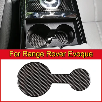 Para Land Rover Range Rover Evoque Real de Fibra de Carbono 3D Adesivo Console Central porta-Copo Almofada de Carro de Montanha russa aquática Acessórios do Carro