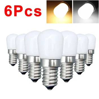 Pequenas Lâmpadas de LED para Refrigerador Armários de exposição, Halogênio Parafuso de Substituição, E14, E12, 6Pcs