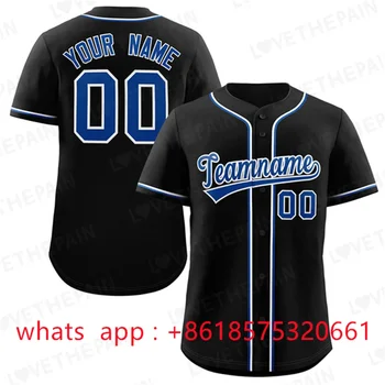 Personalizado de Beisebol Jersey Costura com a Letra Nome do Projeto Número Respirável Esportes Camisa de Formação Uniforme para Adultos/Crianças