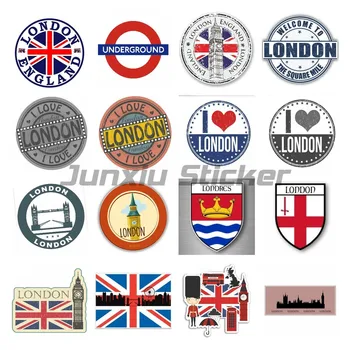 Reino UNIDO da Inglaterra, LONDRES Bandeira Nacional Mapa de Adesivos de Vinil Impermeável Decalque Tronco de Carro de Bagagem Carros, Laptops, Acessórios