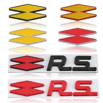 RS Logotipo Adesivo de Carro para a Renault GT Sport Clio Scenic Megane Koleos Arkana Espace Safrane Vel Satis Laguna Logan Sandero Estilo